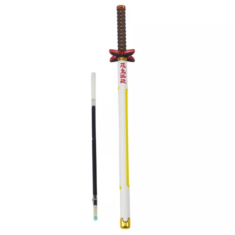 LEAN Katana Sword Anime Pastakas Metall Must Tint Vahetatav Täidis Valge ja Kollane