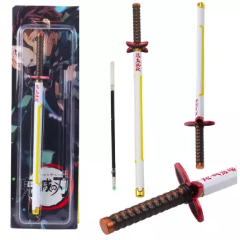 LEAN Katana Sword Anime Pastakas Metall Must Tint Vahetatav Täidis Valge ja Kollane