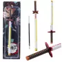 LEAN Katana Sword Anime Pastakas Metall Must Tint Vahetatav Täidis Valge ja Kollane