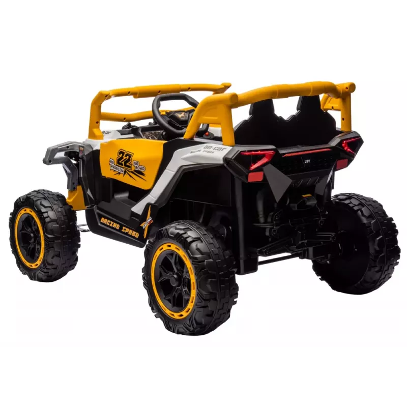 LEAN CARS M1 Valge ja Kollane Patareitoitel Sõiduk 4x4