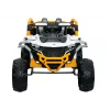 LEAN CARS M3 Yellow and White Battery-Powered Vehicle 4x4