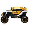 LEAN CARS M3 Yellow and White Battery-Powered Vehicle 4x4