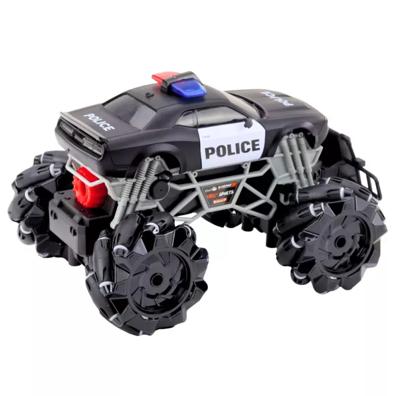 LEAN TOYS RC Politsei Maastikuauto Valguste ja Suitsuefektiga 1:16