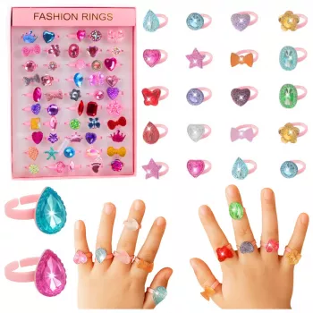 LEAN TOYS Beauty Set Lasterõngad Värvilised Teemandid 50 tk