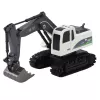LEAN TOYS Kaugjuhitav RC Roomik-Ekskavaator Tulede ja Helidega, Valge, Mõõtkavas 1:24