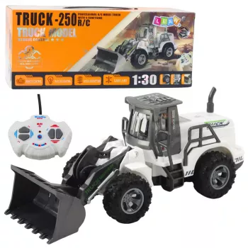LEAN TOYS Kaugjuhitav Ehituskopter Ekskavaator RC Tuled Valge 1:30