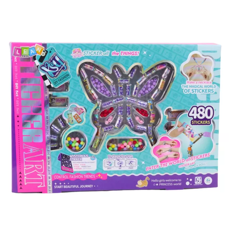 LEAN TOYS Loomise ehete komplekt helmed 480 kleebist
