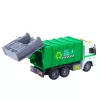 LEAN TOYS Prügiauto prügikastiga, tulede ja helidega, roheline, mõõtkavas 1:16