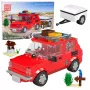 LEAN TOYS Ehitusklotside Komplekt Auto Fiat 126 Maluch Haagisega 393 tk