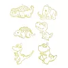 LEAN TOYS DIY Loominguline Komplekt Vitraaž Võtmehoidjad Dinosaurused Markerid 6 tk