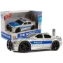 LEAN TOYS Patrullauto 1:20 tulede ja helidega Strung Silver