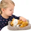 LEAN TOYS Magav ingverikass padjal kujuke karva kotiga helidega