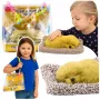 LEAN TOYS Magav labrador padjal – kujuke karvkatte ja läbipaistva kotiga, helidega