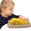LEAN TOYS Magusa labradori kutsikas padjal - kujuke karusnahaga ja läbipaistva kotiga
