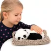 LEAN TOYS Magav Panda Padjal Figuur Karusnaha ja Läbipaistva Kotiga
