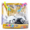 LEAN TOYS Magav Panda Padjal Figuur Karusnaha ja Läbipaistva Kotiga