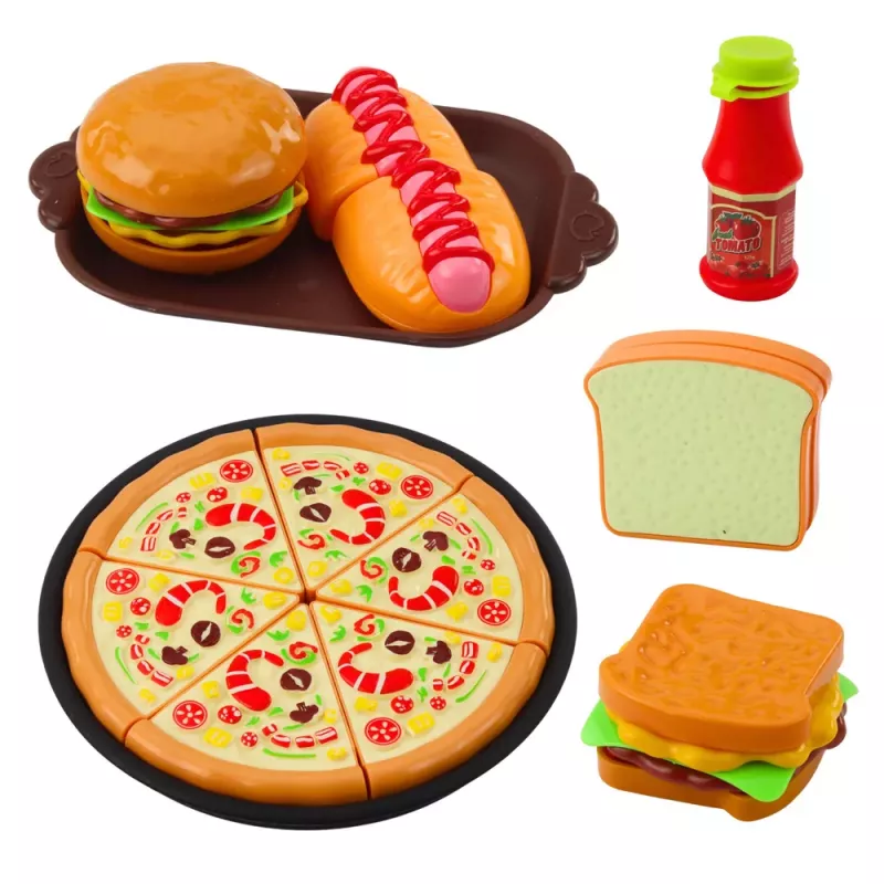 LEAN TOYS Piknikukorvi komplekt punutud toidutarvikutega 33 tk