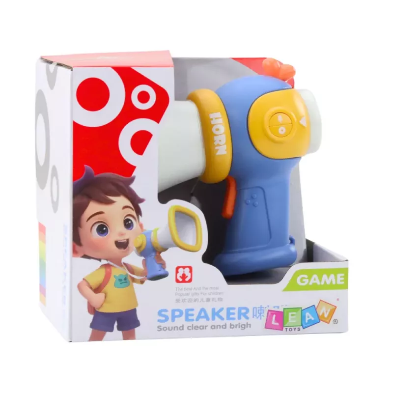 LEAN TOYS Megafon lastele häälemuunduri ja valgusefektidega sinine