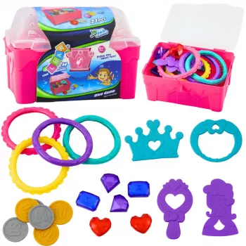 LEAN TOYS Aardekirstu komplekt sukeldumiseks ja veemängudeks, roosa, 21 tk