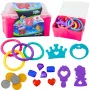 LEAN TOYS Aardekirstu komplekt sukeldumiseks ja veemängudeks, roosa, 21 tk