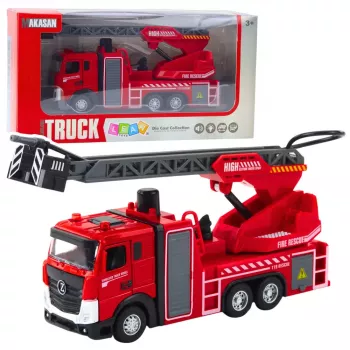 LEAN TOYS Tuletõrjeauto põõsavooliku, veejuga, tulede ja helidega