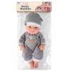 LEAN TOYS Beebinukk hallides pidžaamades ja mütsiga, liikuvate käte ja jalgadega, 30 cm