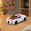 LEAN TOYS Metallic sportauto valge, tuled ja helid, tagasitõmbega, 1:32