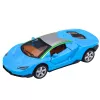 LEAN TOYS Sports Car Metal Drive Lights Sounds Blue 1:32