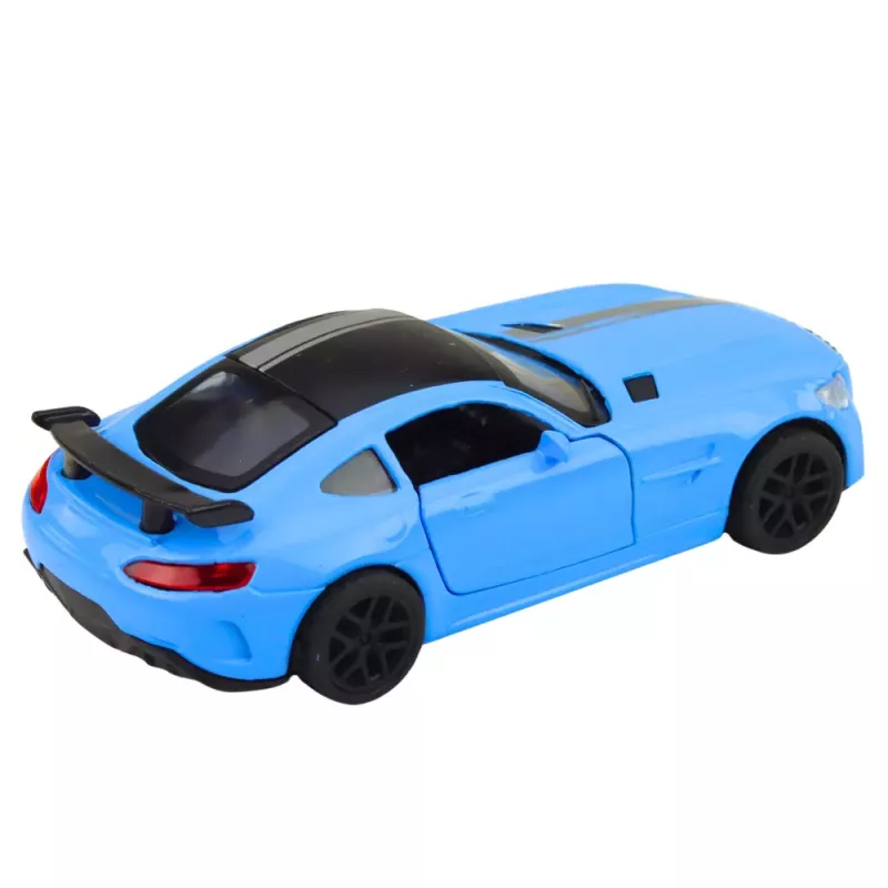 LEAN TOYS Sportauto Metall Avatavad Uksed Tuled Heled Sinine 1:32