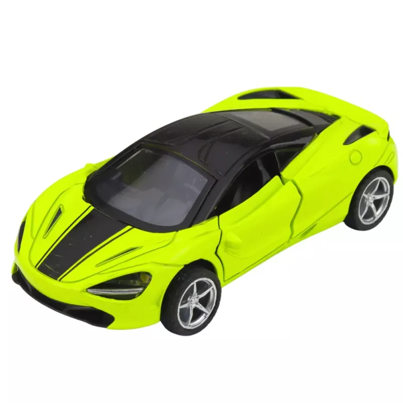 LEAN TOYS Sports Car Metal Drive Lights Sounds Green 1:32