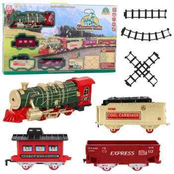 LEAN TOYS Elektrirong Klassikaline Rong Tulede, Helide ja Suitsuefektiga 24 Osaga