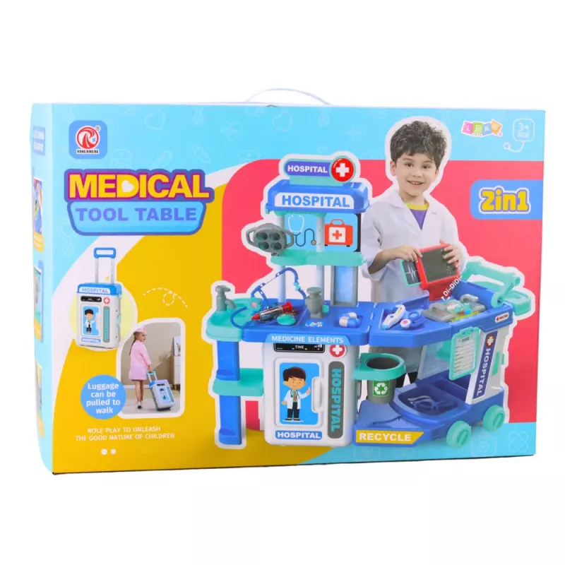 LEAN TOYS Arsti haiglakomplekt kohvris 2 in 1 tuled helid tarvikud