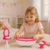 LEAN TOYS Nukumaja vannitoakomplekt: vann, tualett, kraanikauss peegliga