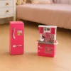LEAN TOYS Nukumaja Köögikomplekt Külmik Ahi Aksessuaarid Roosa