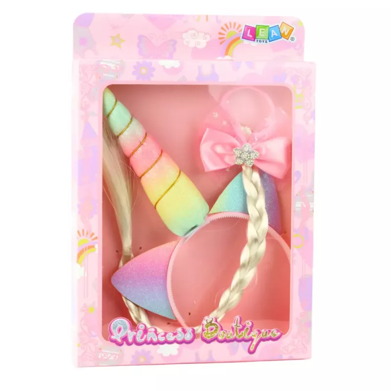 LEAN TOYS Unicorn Peapael patsi ja pastellvibuga