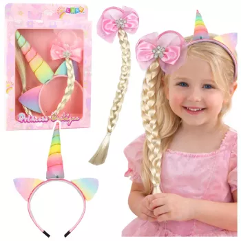 LEAN TOYS Unicorn Peapael patsi ja pastellvibuga
