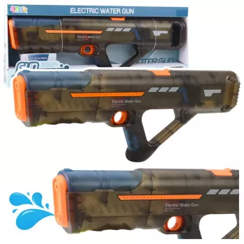 LEAN TOYS Electric Water Gun Rifle Rechargeable Transparent Black 55 cm