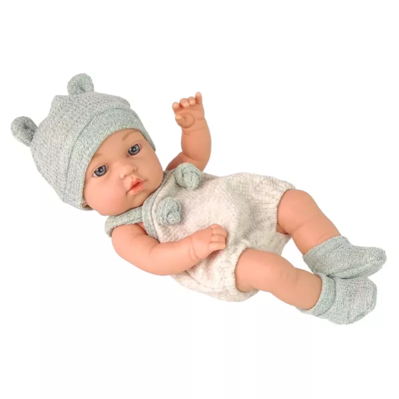 LEAN TOYS Beebinukk, Hall Riietus, Müts, Põll, 18 cm
