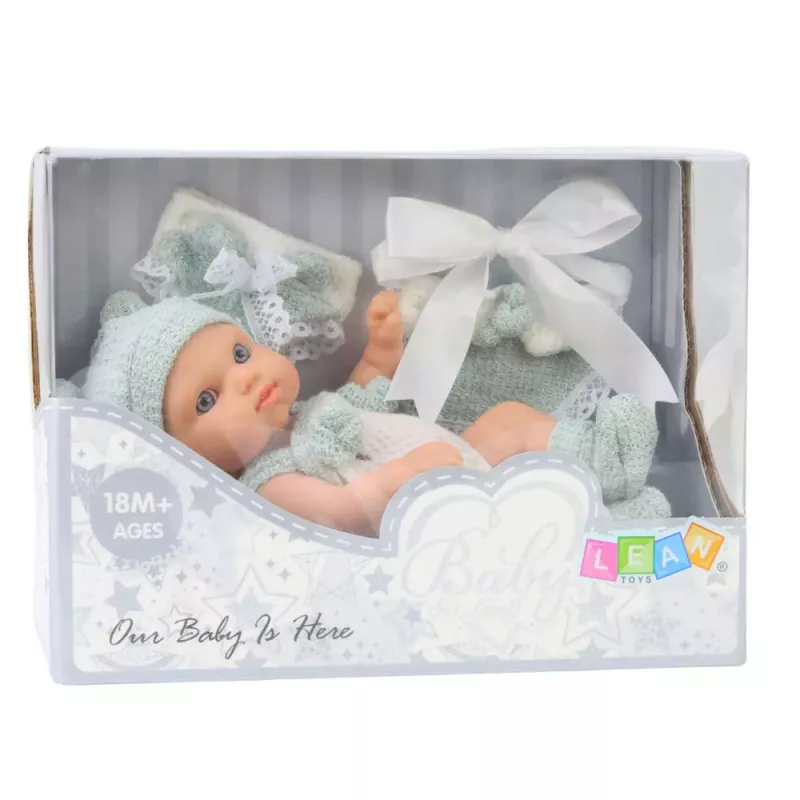 LEAN TOYS Beebinukk, Hall Riietus, Müts, Põll, 18 cm