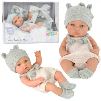 LEAN TOYS Beebinukk, Hall Riietus, Müts, Põll, 18 cm