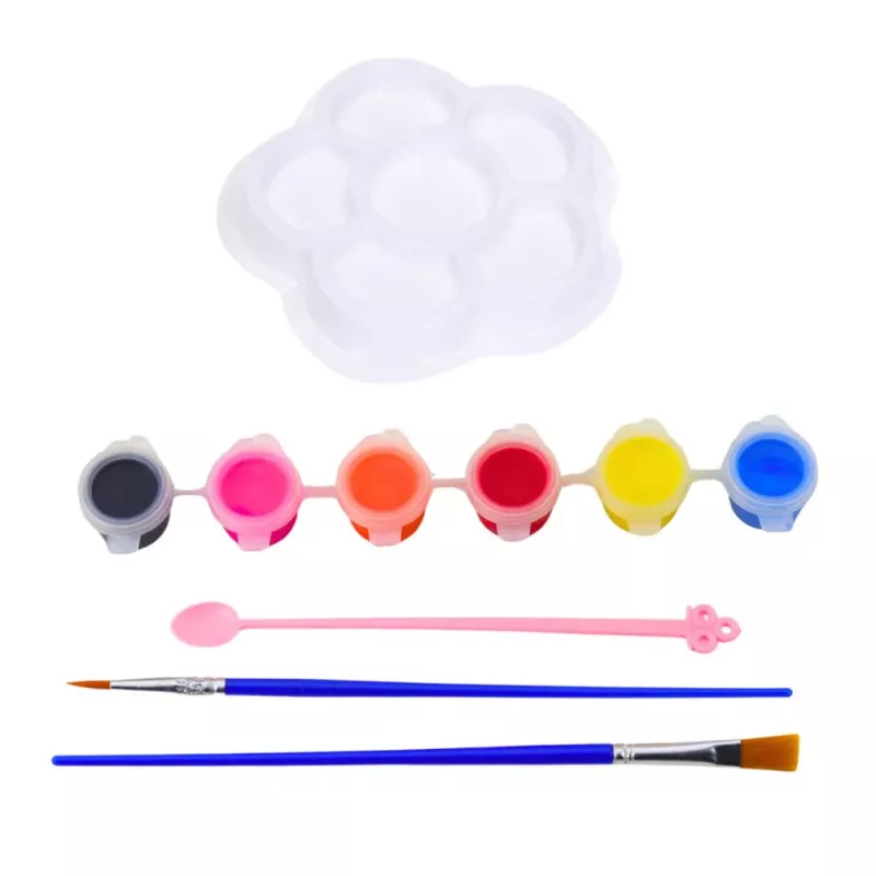 LEAN TOYS Loomingukomplekt Koerakauss Värvimiseks Värvid Pintslid DIY 6 tk