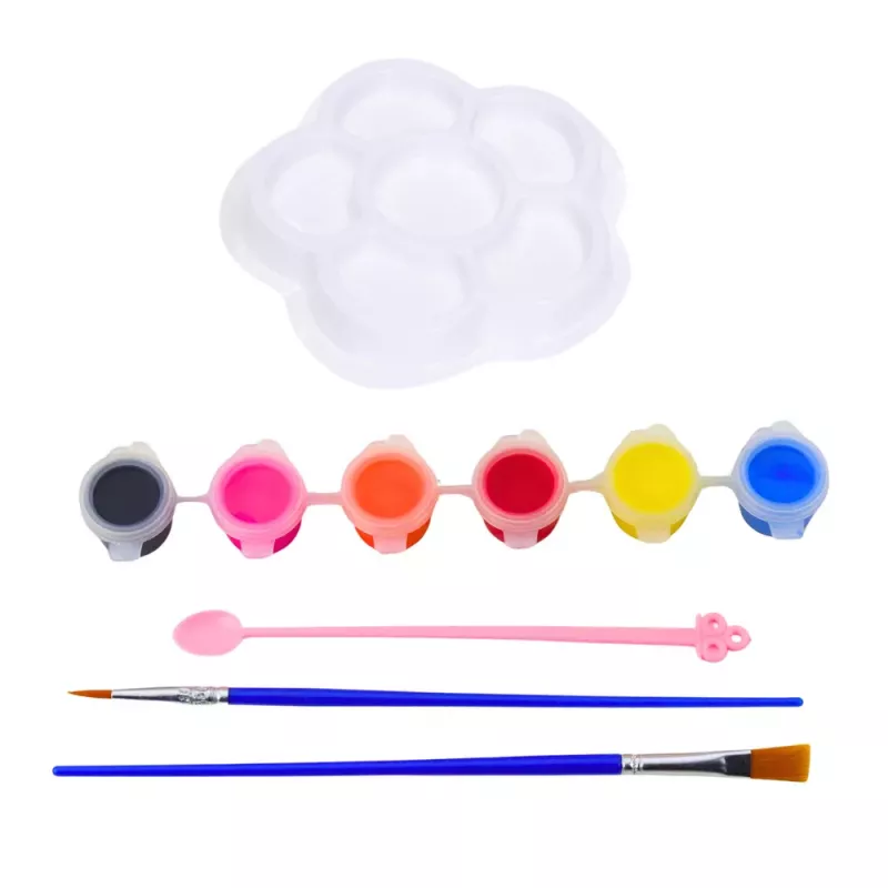 LEAN TOYS Loominguline komplekt Kauss maalimiseks Värvid Pintslid DIY 6 tk
