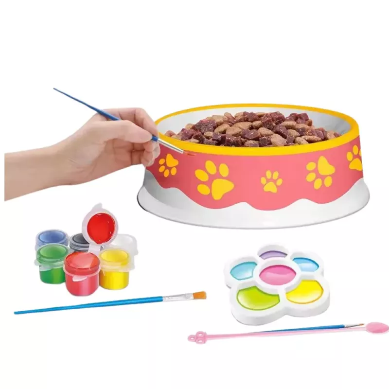 LEAN TOYS Loominguline komplekt Kauss maalimiseks Värvid Pintslid DIY 6 tk