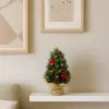LEAN Artificial Decorative Christmas Tree Cones Red Rowan Decorations 17x10cm