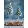 LEAN jõulupuukompositsioon lumega kaetud tüvel 34 x 28 cm