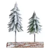 LEAN jõulupuukompositsioon lumega kaetud tüvel 34 x 28 cm