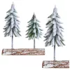 LEAN jõulupuukompositsioon lumega kaetud tüvel 34 x 28 cm