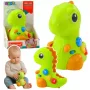 LEAN TOYS Interaktiivne mänguasi väikelastele – Dinosaur ratastel valguse ja heliga