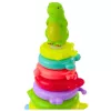 LEAN TOYS Hariv püramiidpuzzle dinosauruse kujundite ja kleebistega, 12 taset