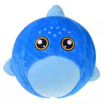 LEAN TOYS Kasvav Plüšš Sinine Hai Hüppepall Pumbaga 50 cm